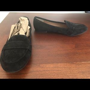 Black Steve Madden loafers.